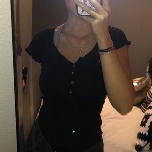 Black button up shirt